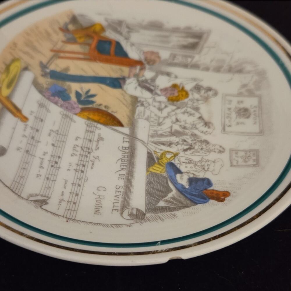 Vintage PV Parry Vielle French Opera Bread Butter Plates 6" Set of 5 France - Picture 8 of 8